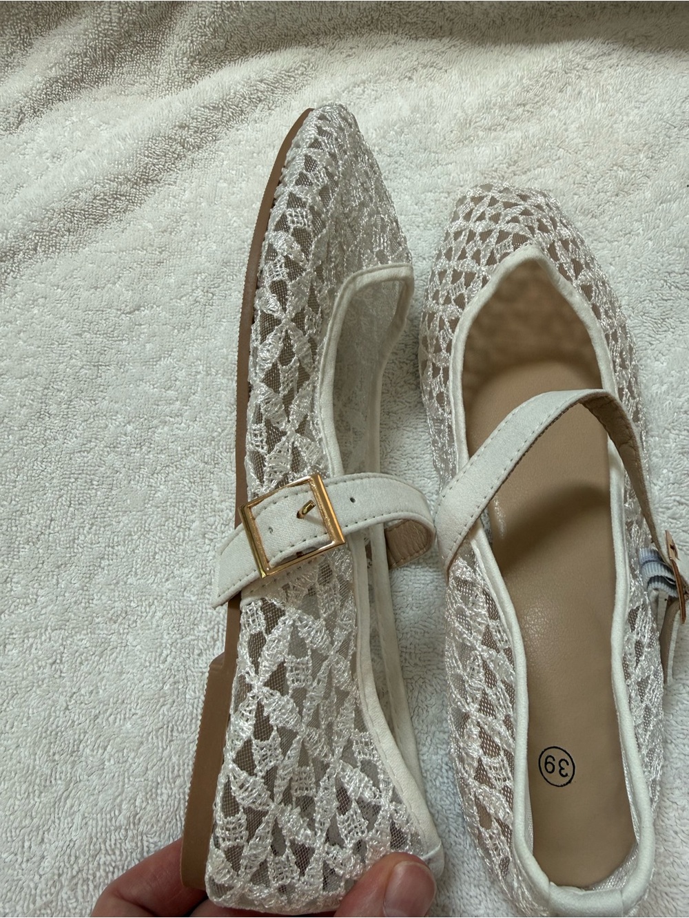 Lace Mary Jane Flats in White — Lightweight Women's Ballet Flats Bundle Savings! - Picture 4 of 9